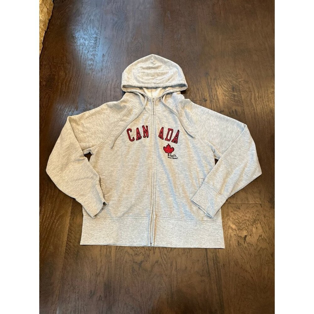 Disney parks women’s XL Epcot world showcase Canada zippered hoodie GB7